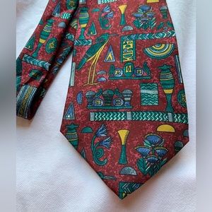 Metropolitan Museum Egyptian Birth & Rebirth Theme Silk Necktie